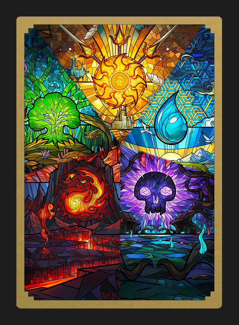 Mana Symbol Token Stained glass